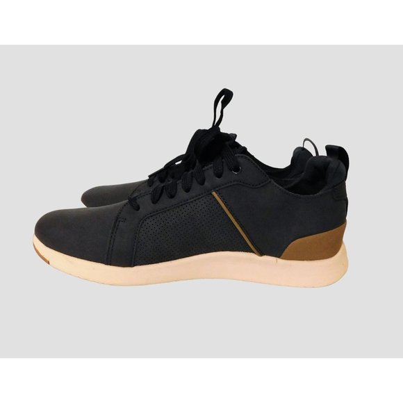 Madden NYC Mens Dress Hybrid Sneaker Shoes 10M Navy Blue Brown Trim Ties - Picture 7 of 11